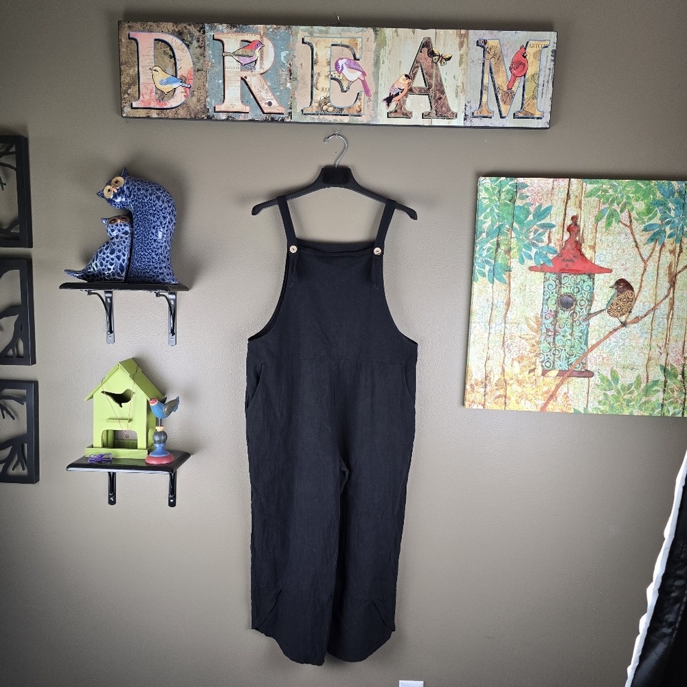 Boutique Black Overall Jumpsuit Medium